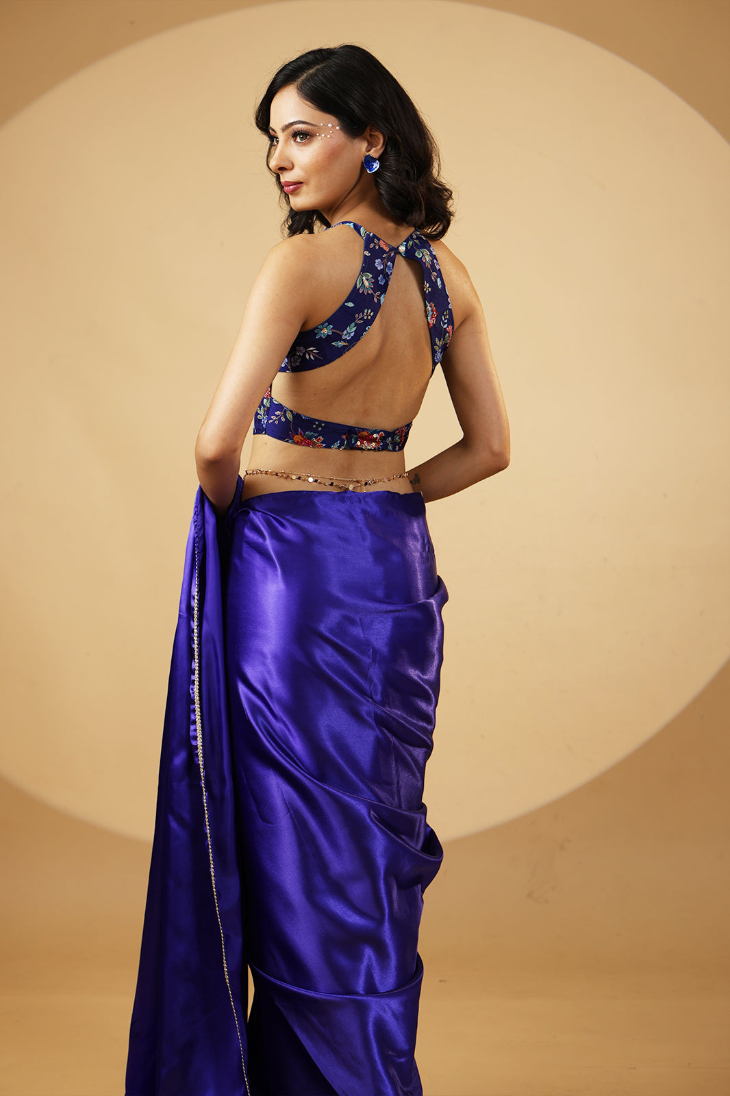 Floral Grace Premium Silk Embroidered Top
