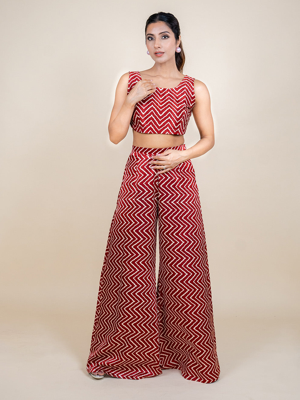 Regal Elegance Hand-embroidered Silk Co-ord Set with Jacket (Set of 3)