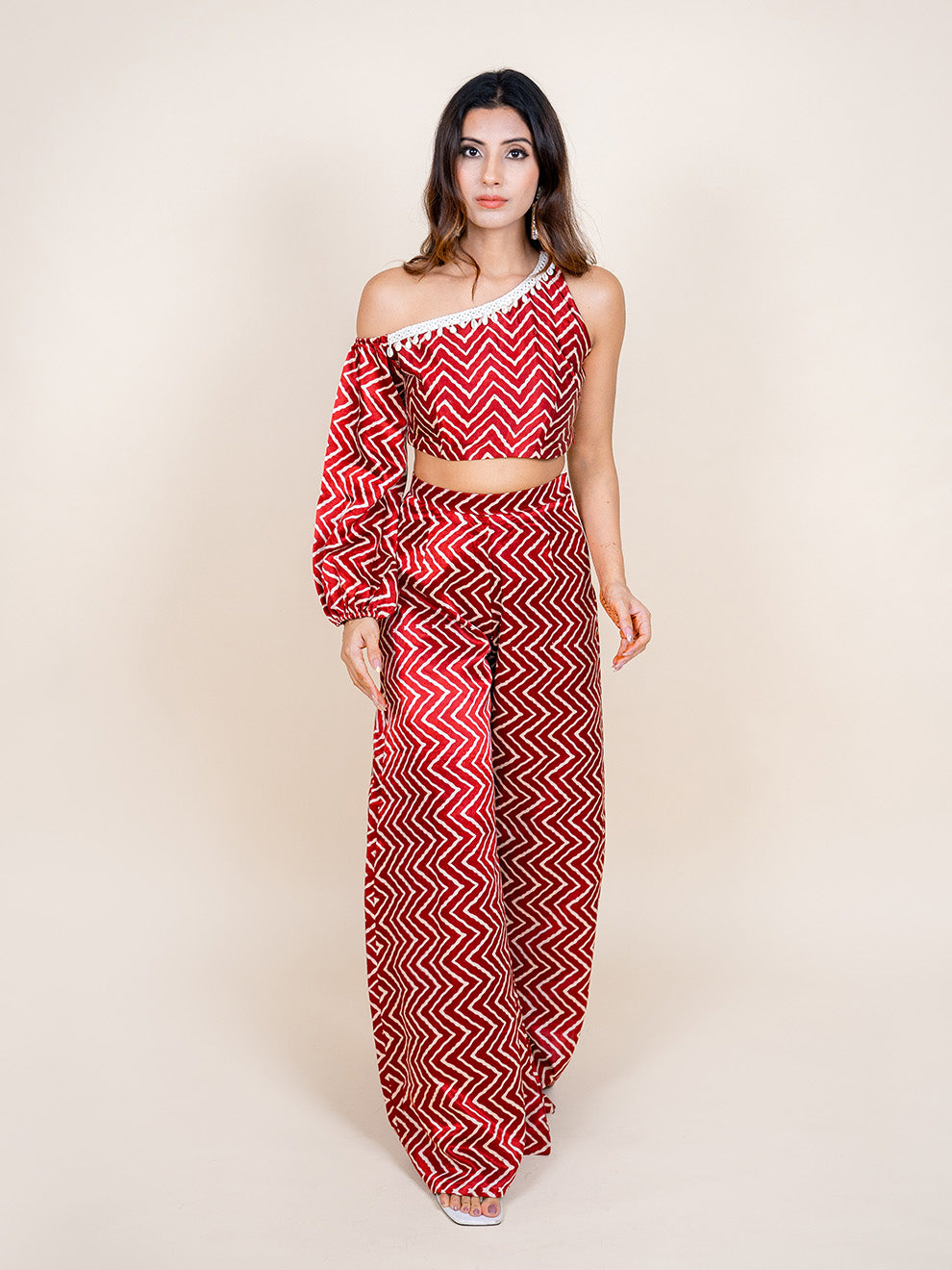 Mystique Mirage One-shoulder Premium Coord Set