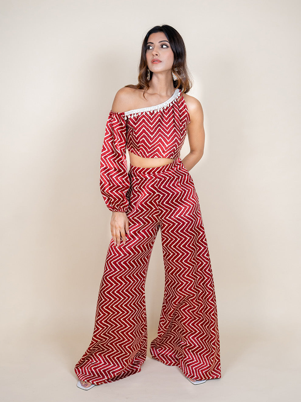 Mystique Mirage One-shoulder Premium Coord Set