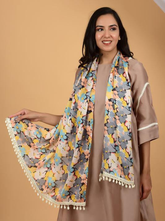 Misty Medows Silk Satin Stole