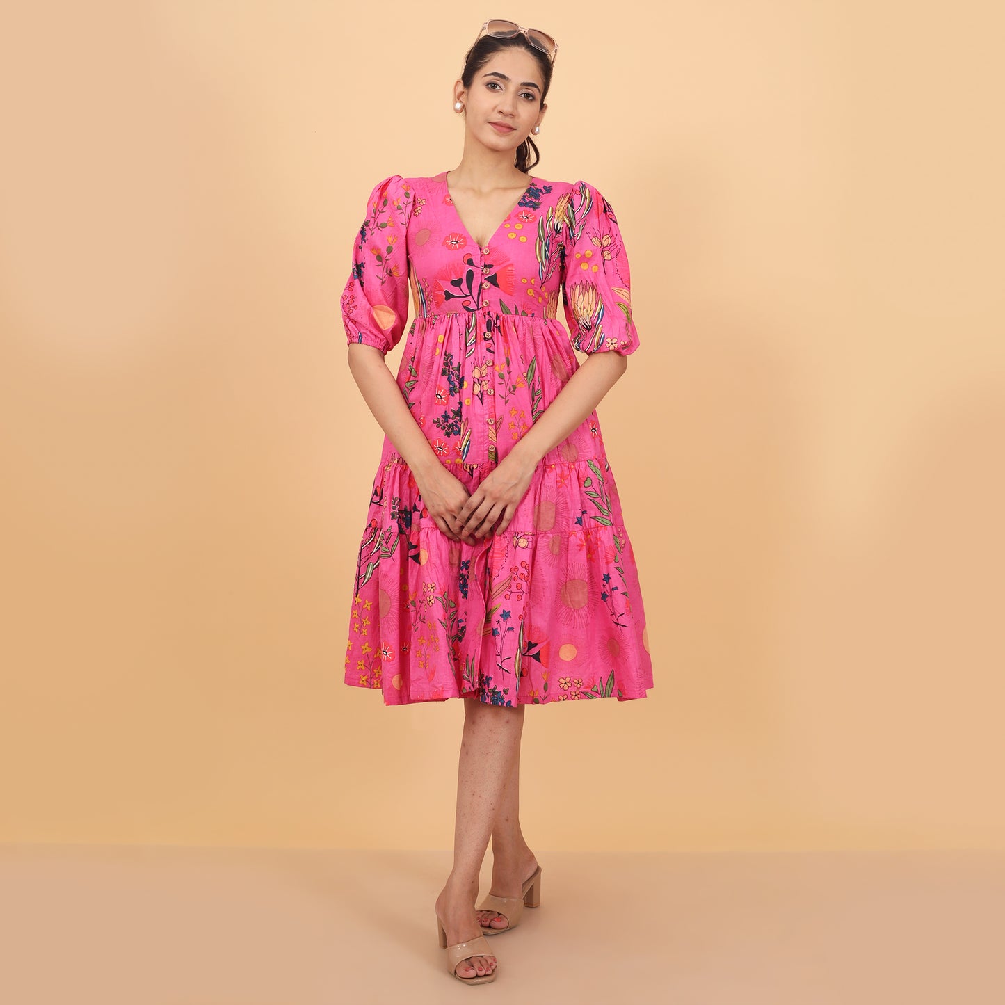 Radiant Cotton Midi Dress