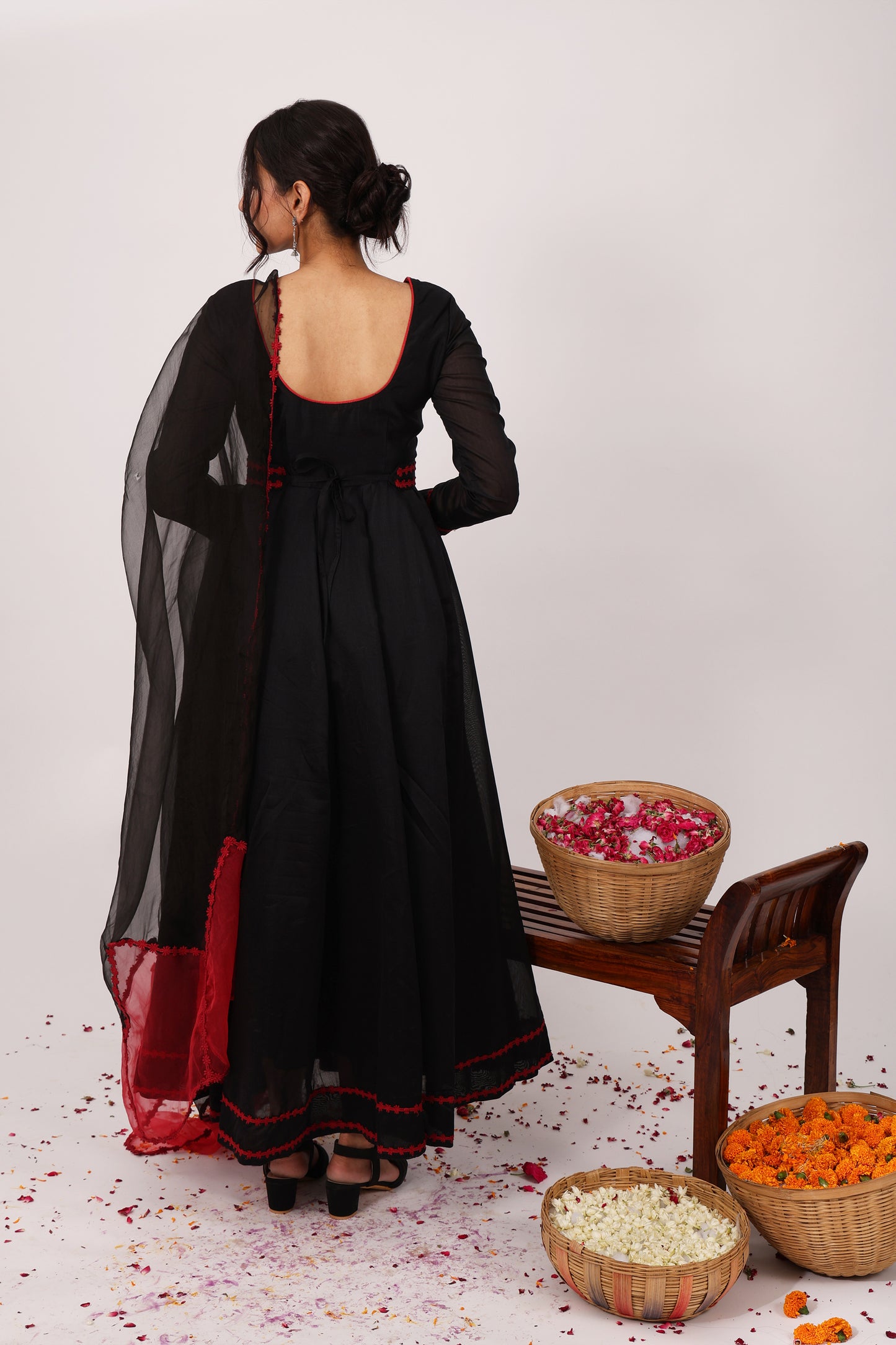Royal Chanderi Anarkali with Dupatta & Belt