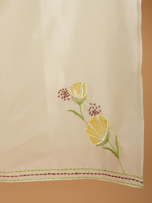 Ethnic Hand-Embroidered Chanderi Stole