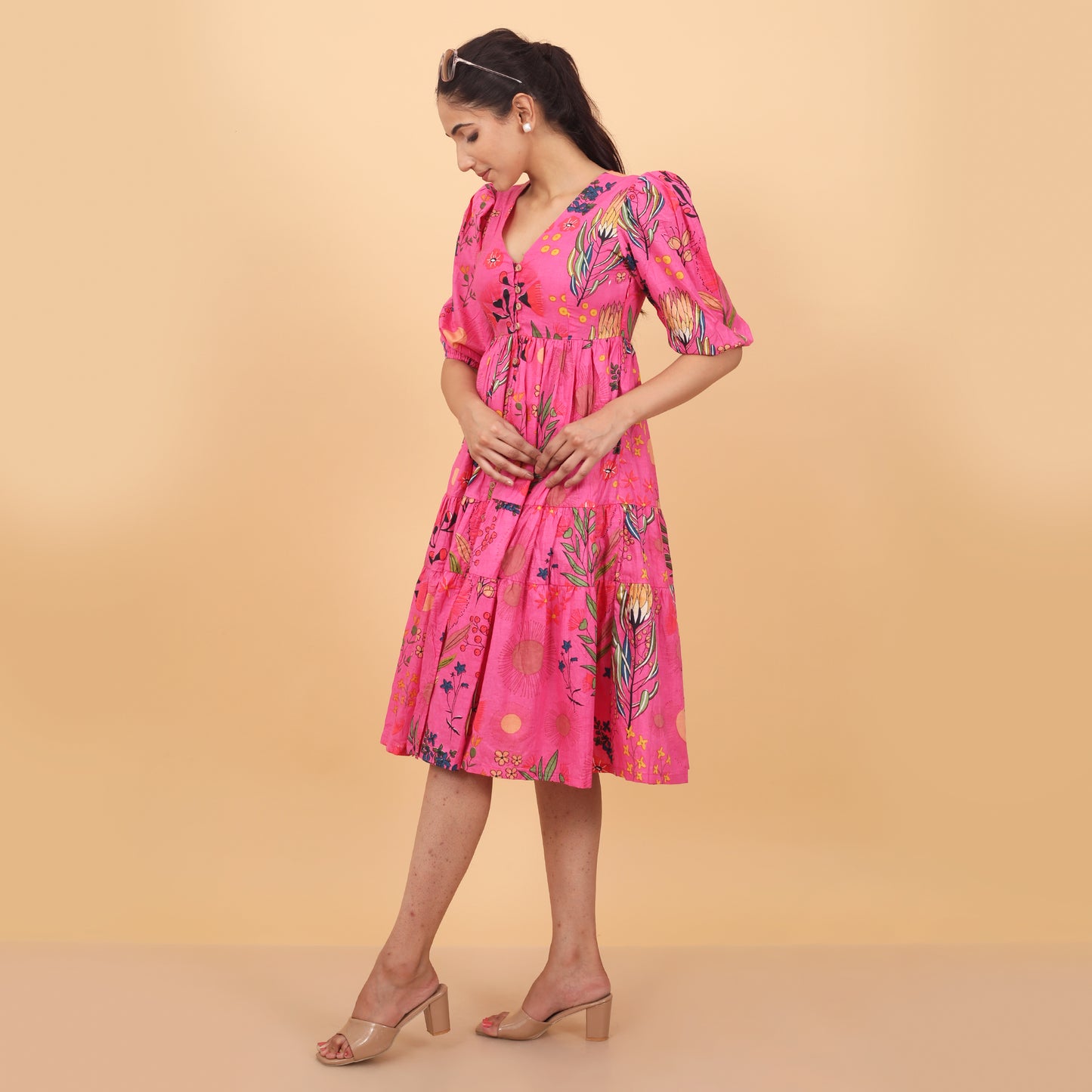 Radiant Cotton Midi Dress
