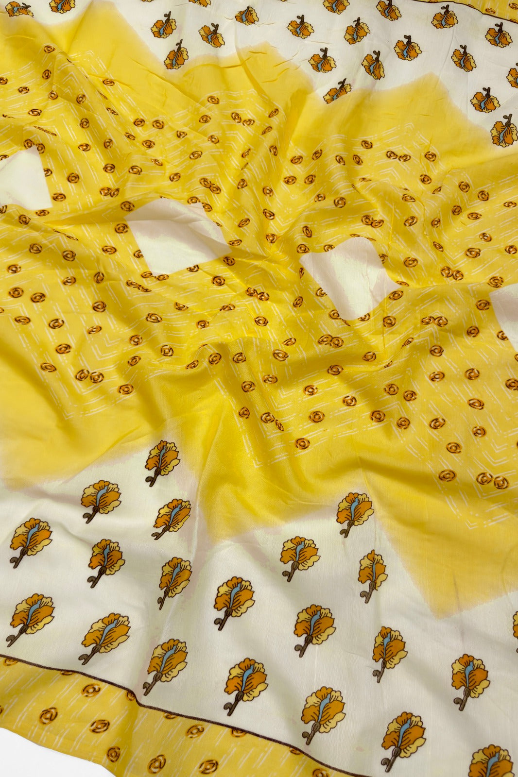 Sunshine Bloom Printed Cotton Unstitched Suit Set