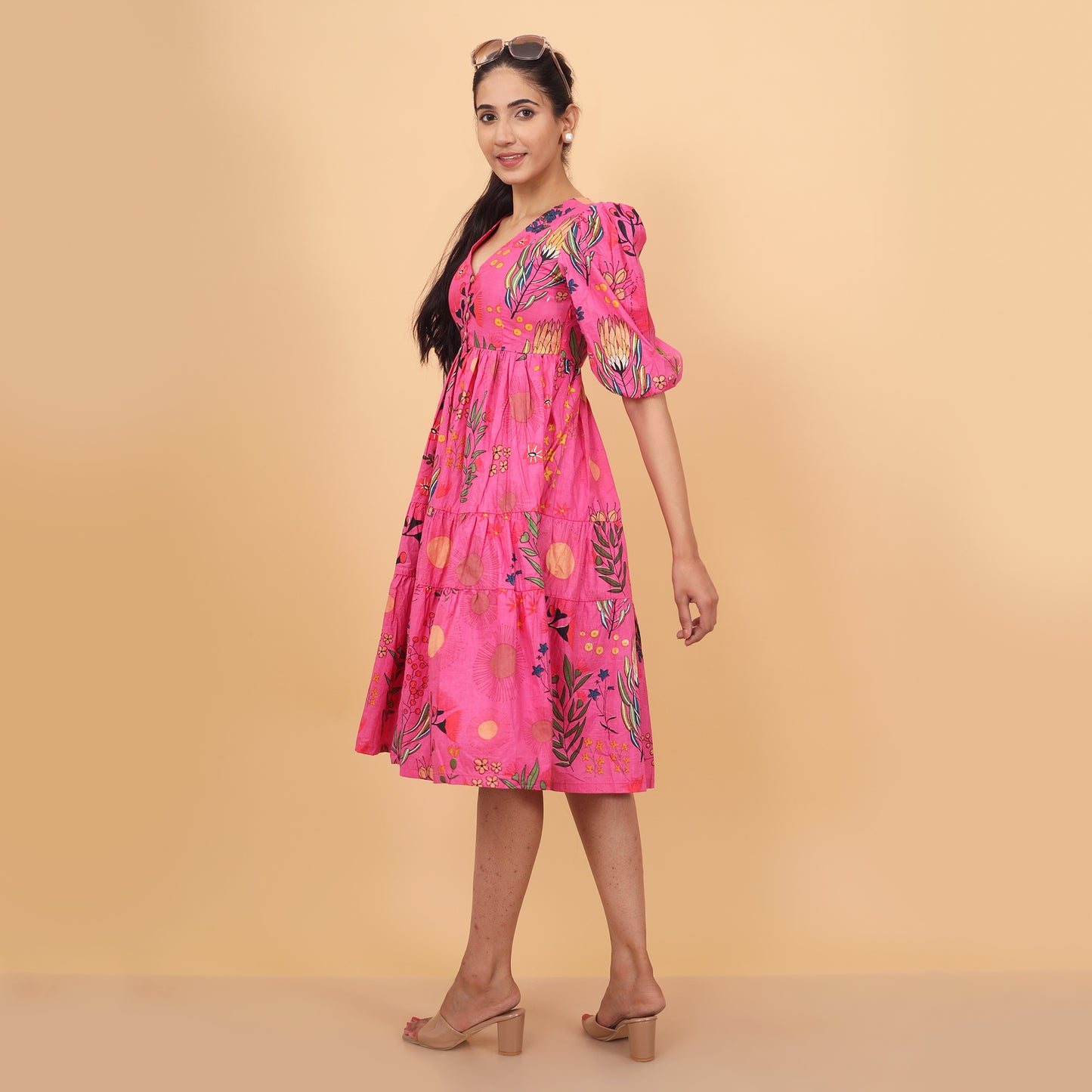 Radiant Cotton Midi Dress