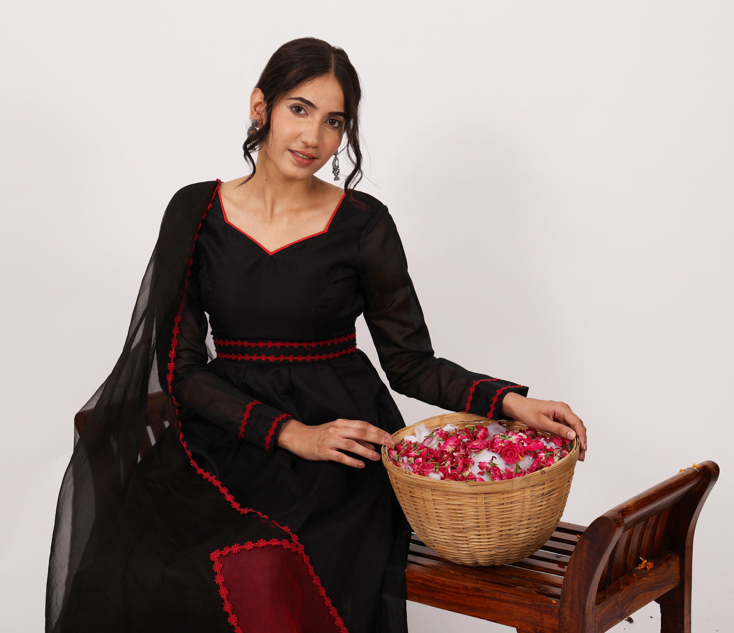 Royal Chanderi Anarkali with Dupatta & Belt