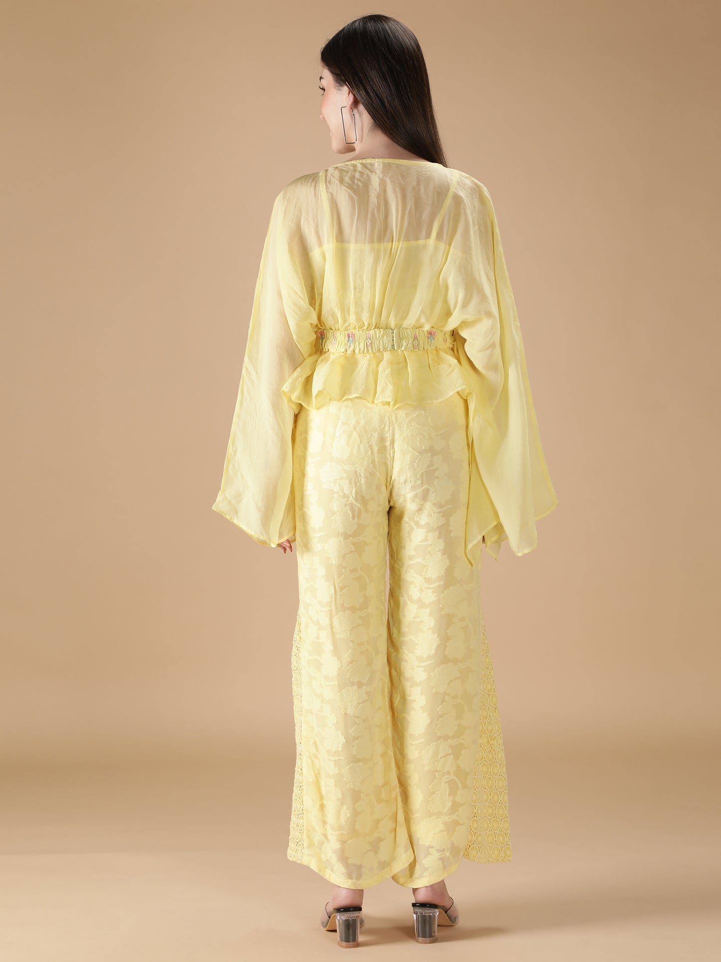 Yellow Drape Coord Set (Set of 4)