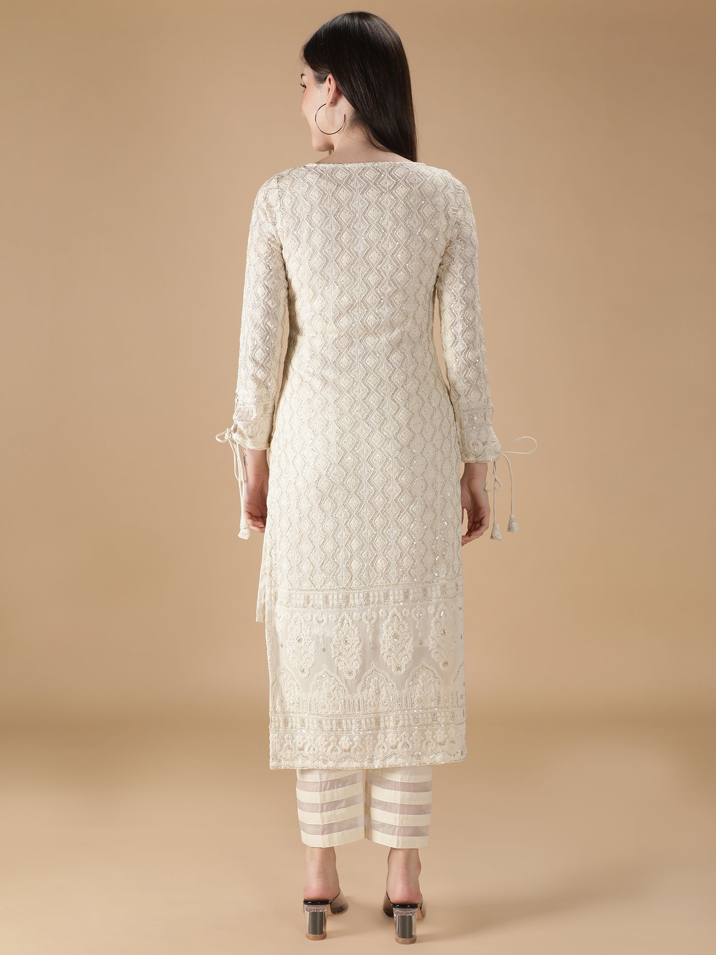 Georgette Chikankari Kurta Set with Pant