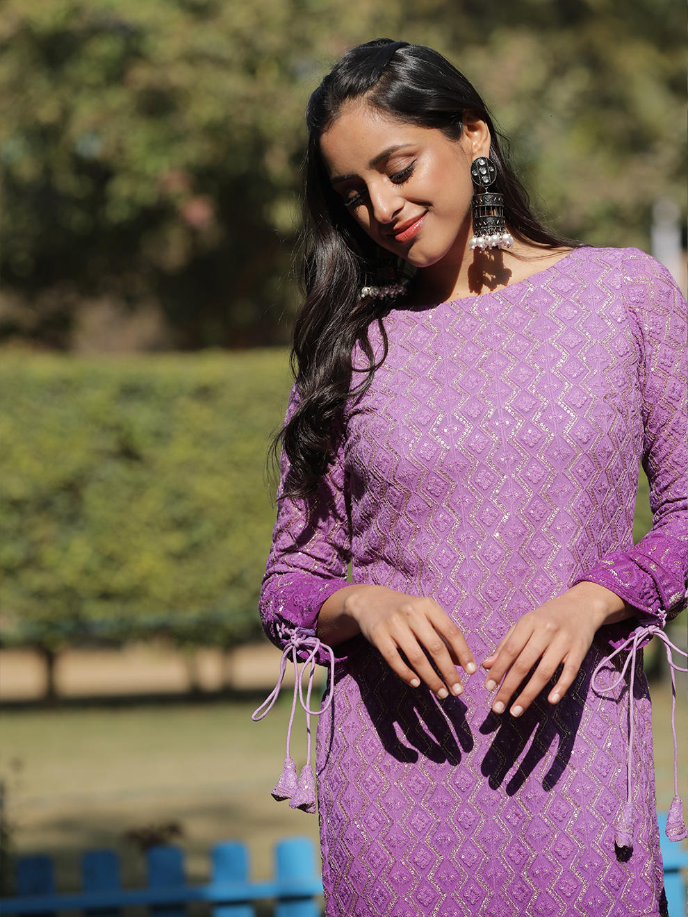 Phoenix Chikankari Embroidered Kurta and Pant (Set of 2)