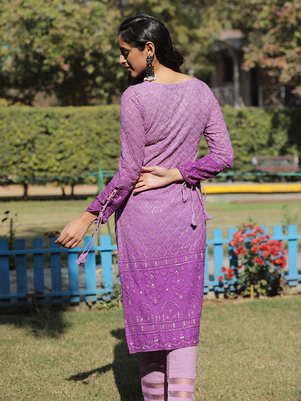Phoenix Chikankari Embroidered Kurta and Pant (Set of 2)