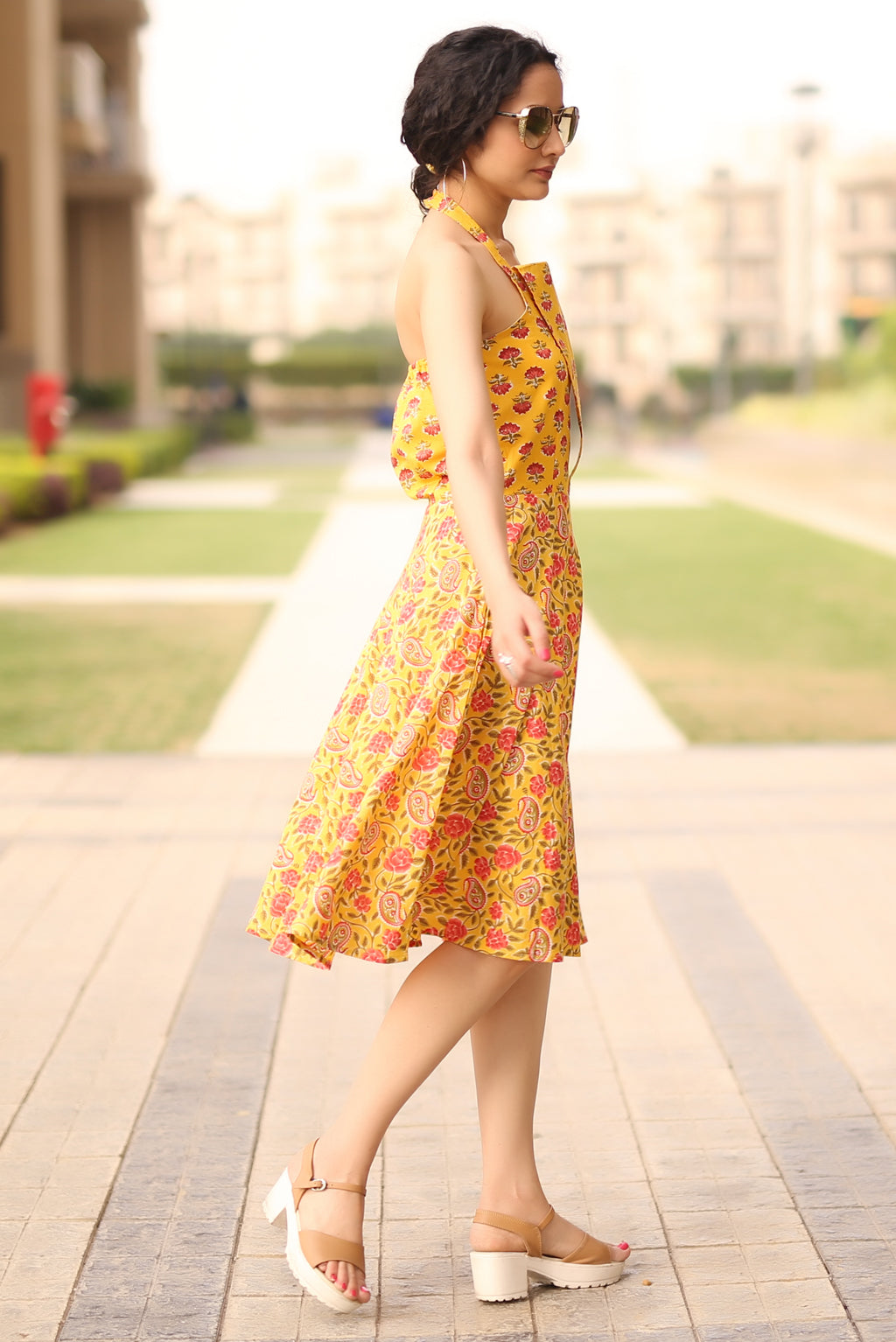 Chrome Blast Halter Dress