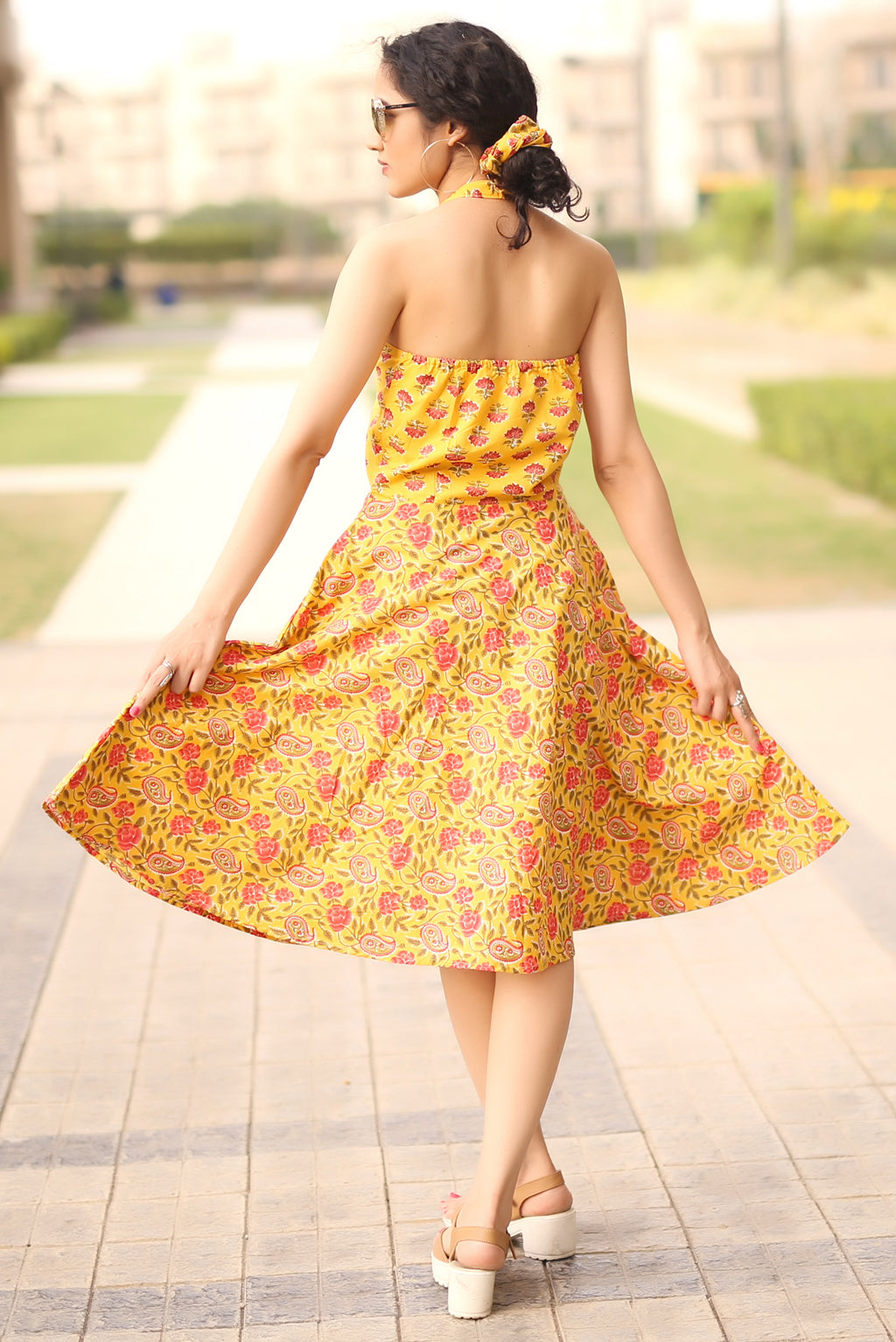 Chrome Blast Halter Dress