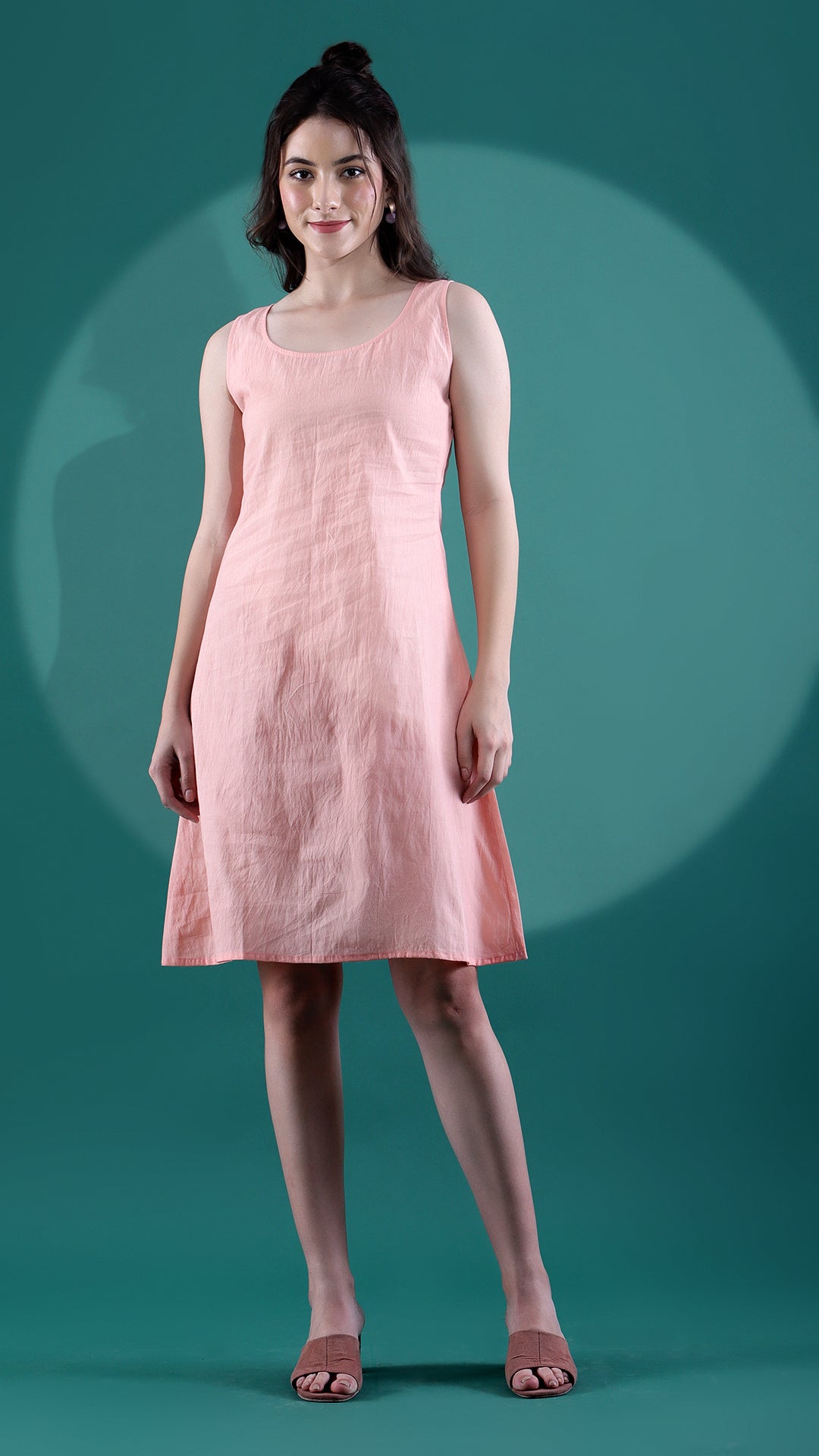 Glamorous Peach and Mustard Ethnic Dress