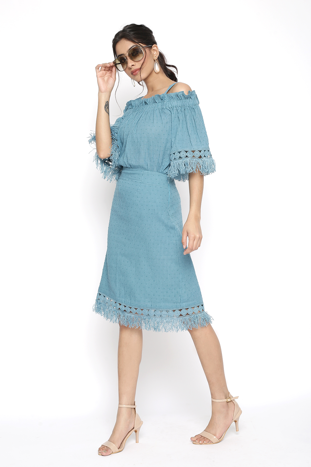 Women Off-shoulder Co-ord Set