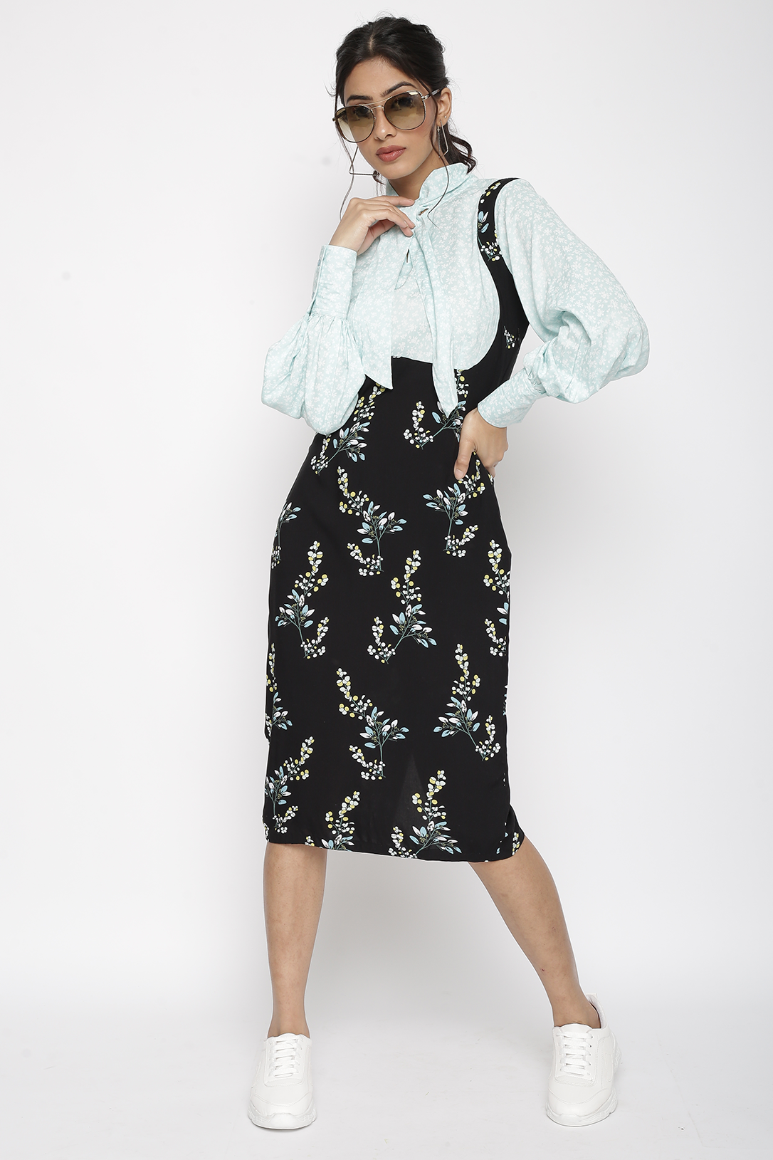 Vintage High-Waisted Shirt Dress
