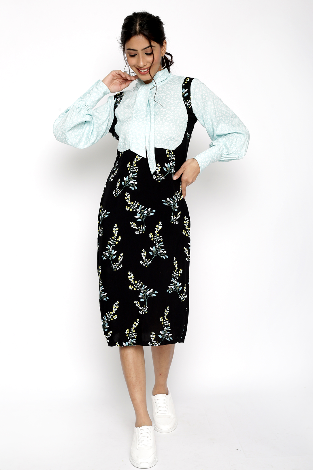 Vintage High-Waisted Shirt Dress