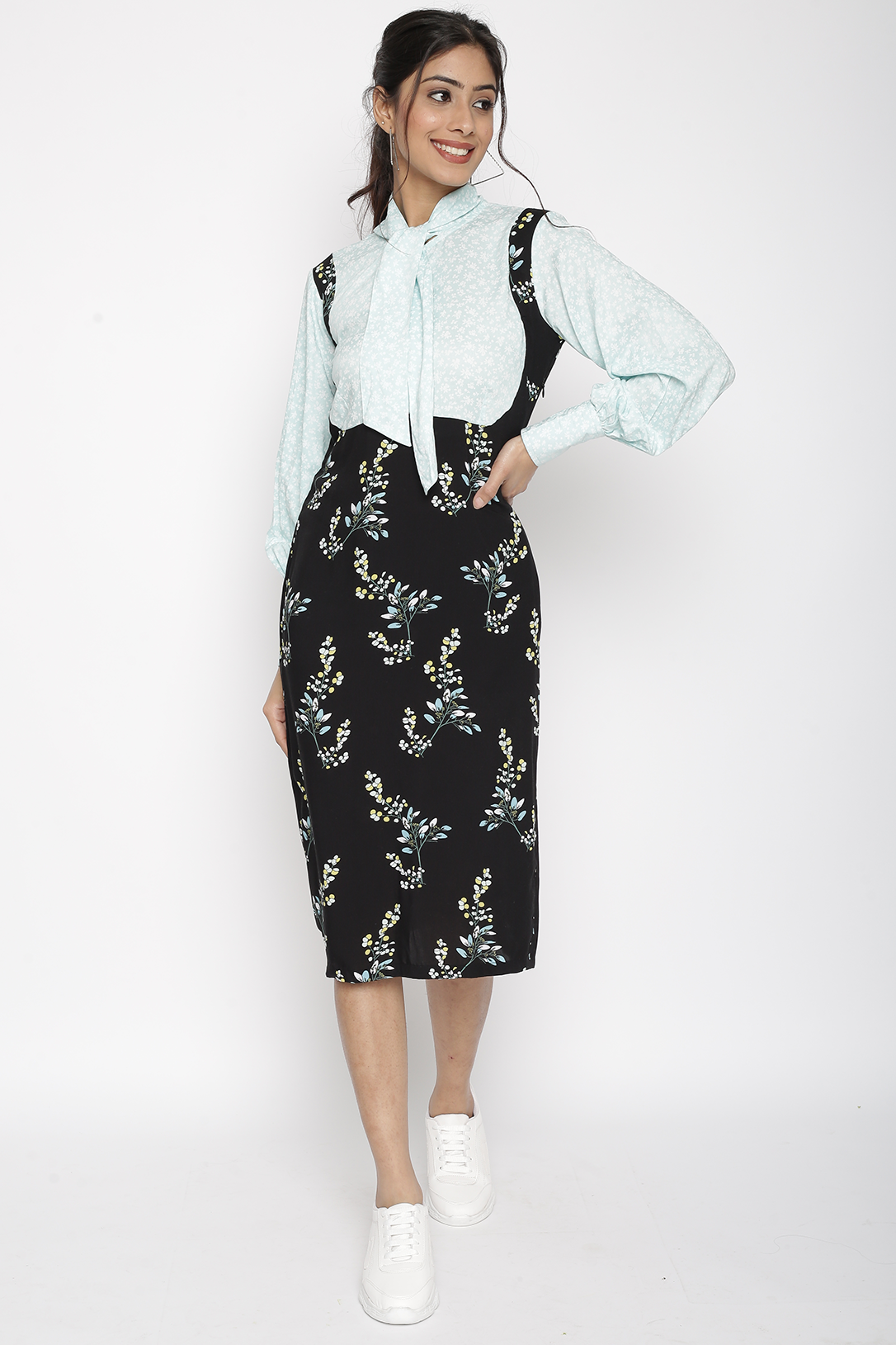 Vintage High-Waisted Shirt Dress