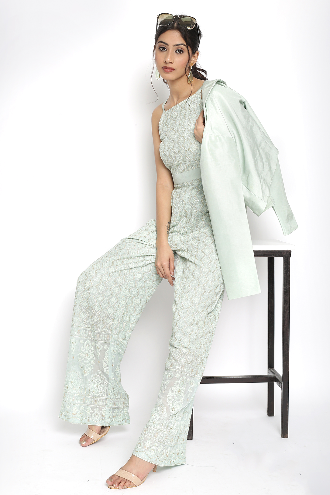 Mint Green Silk Jacket
