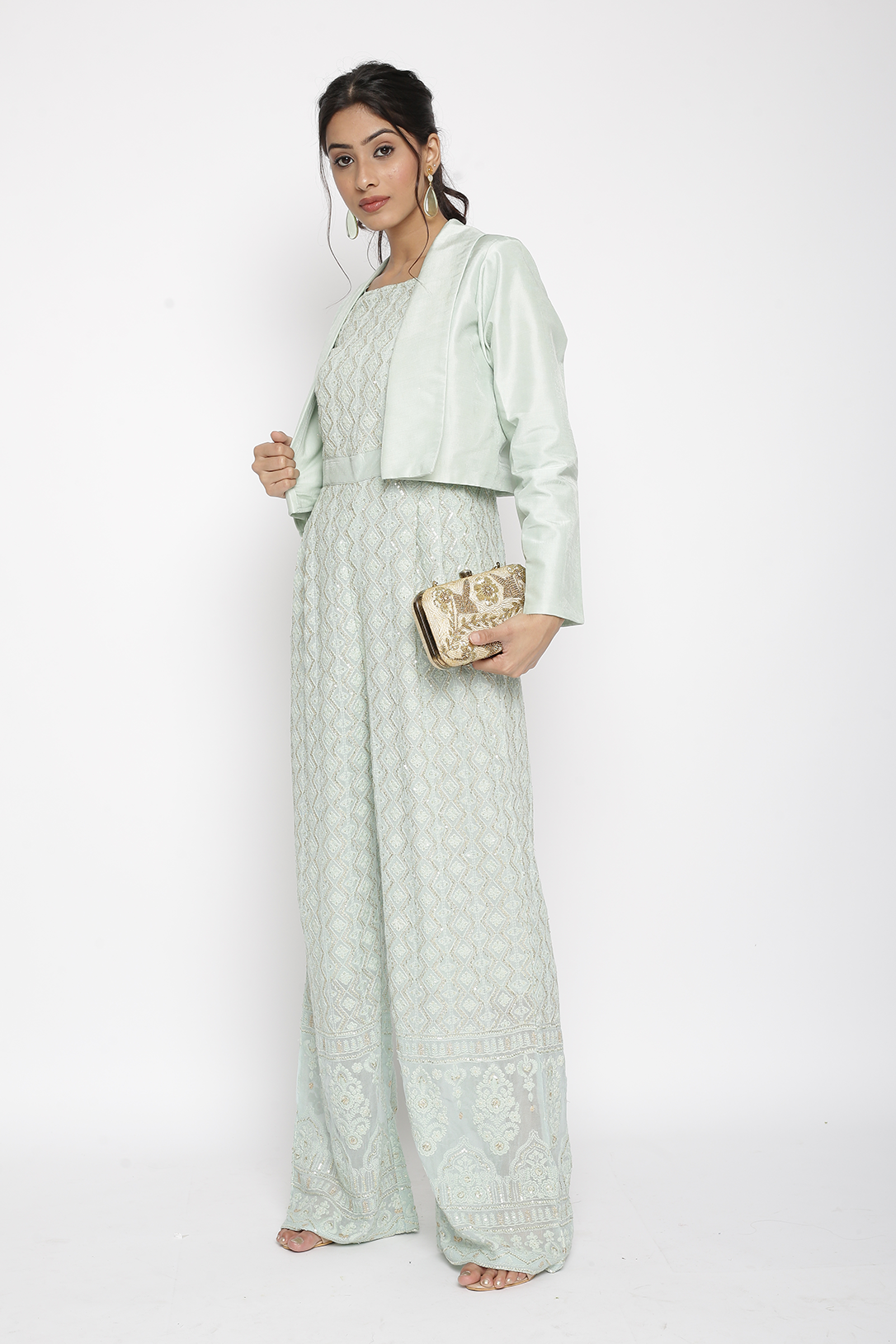 Mint Green Silk Jacket