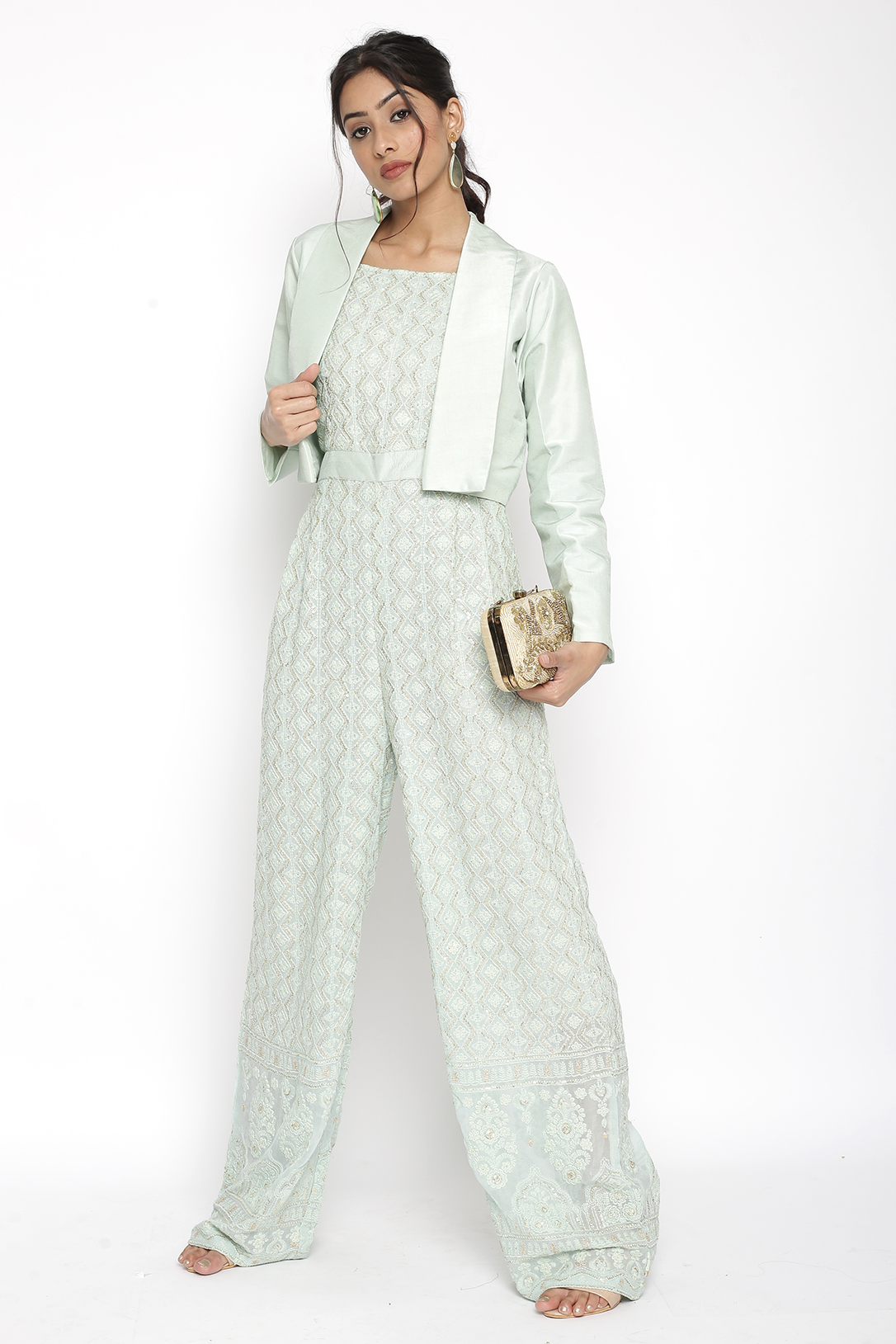 Mint Green Silk Jacket