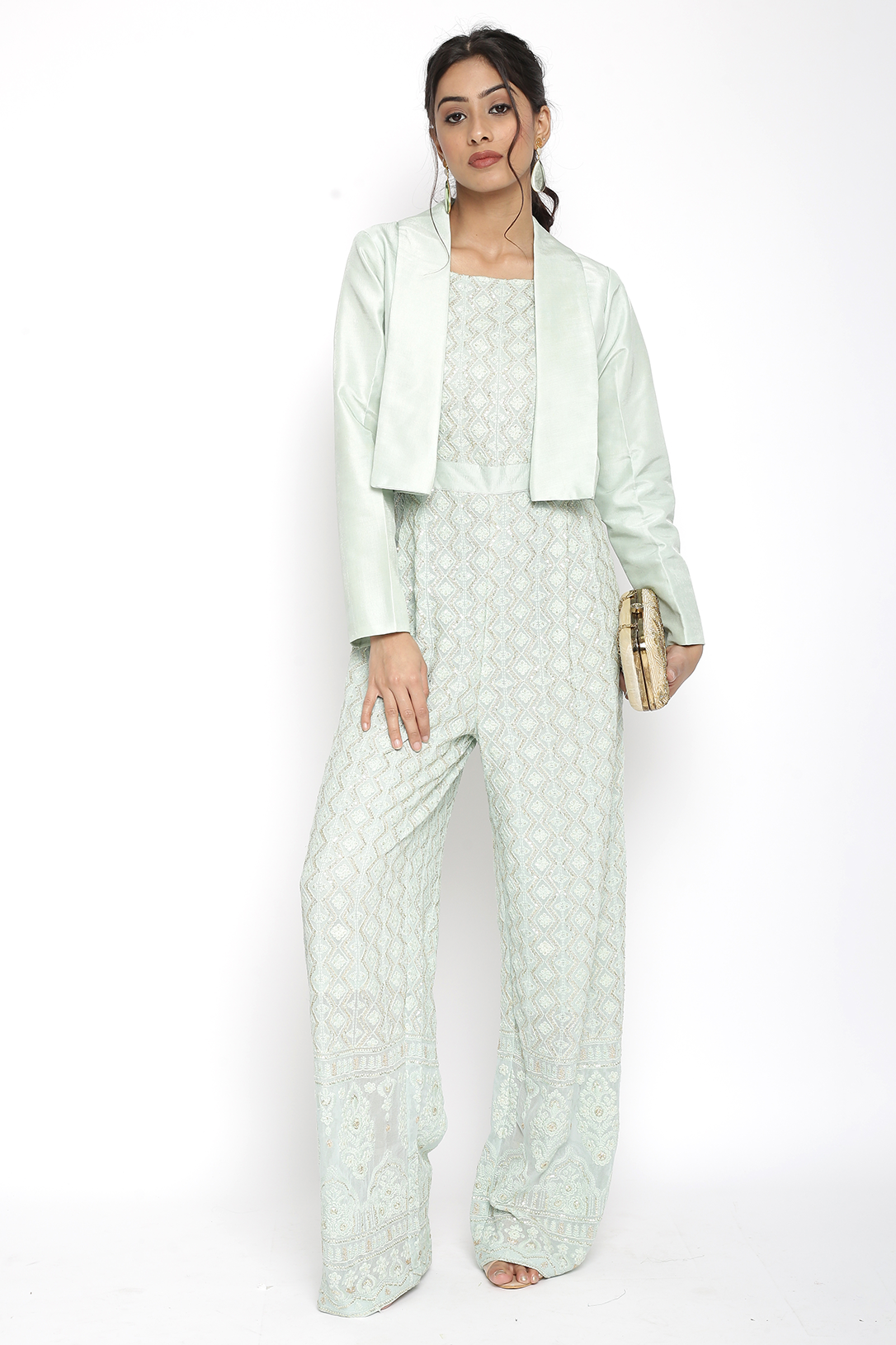 Mint Green Silk Jacket