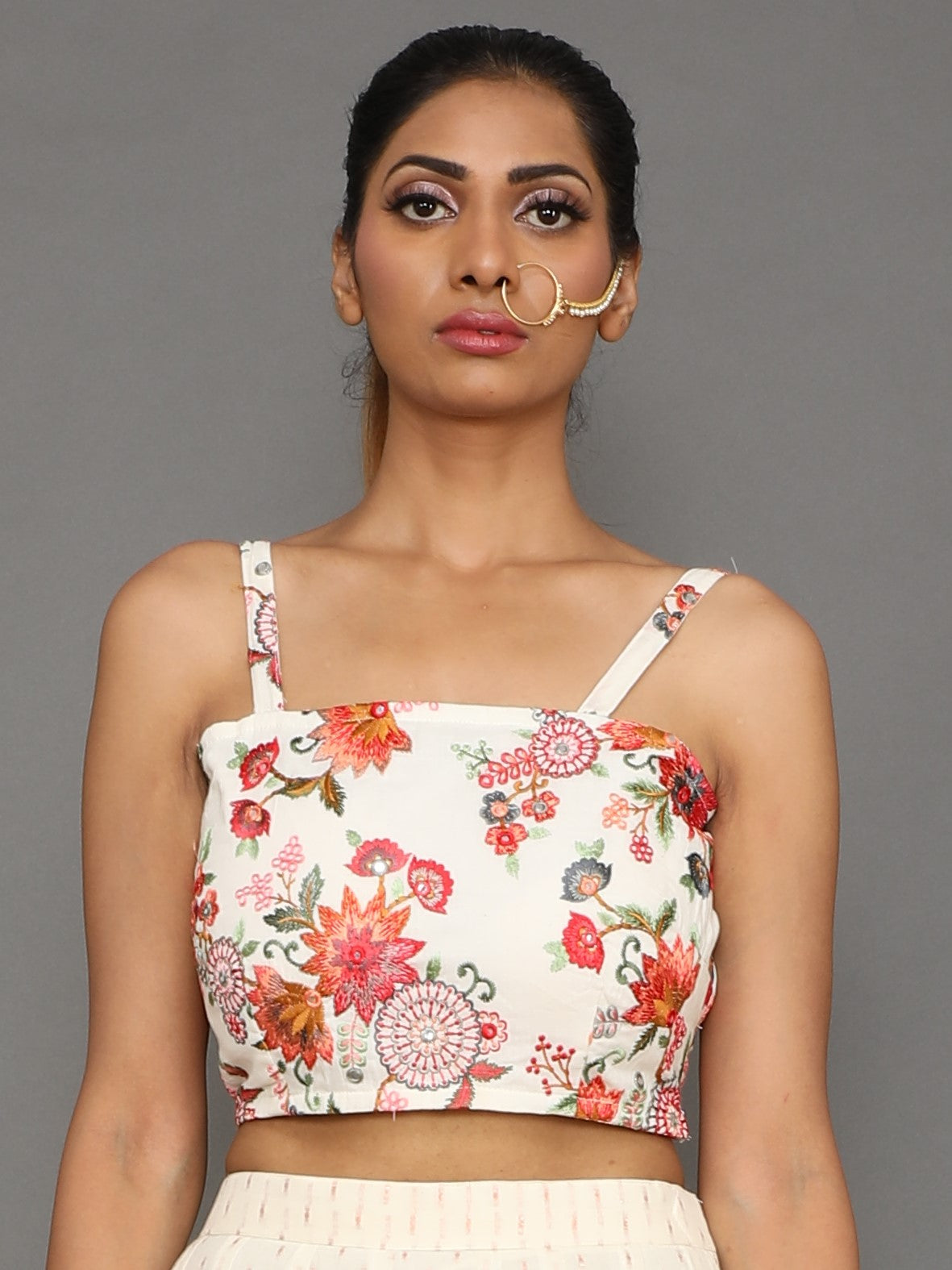 Pixie Dust Heavy Embroidered Crop Top