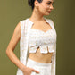 Coordinated White Chikankari Embroidered Three Piece Set