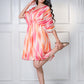Dawn Pink & Orange Silk Kaftan Style Dress