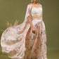 Dazzling Floral Silk Three Piece Lehenga Set