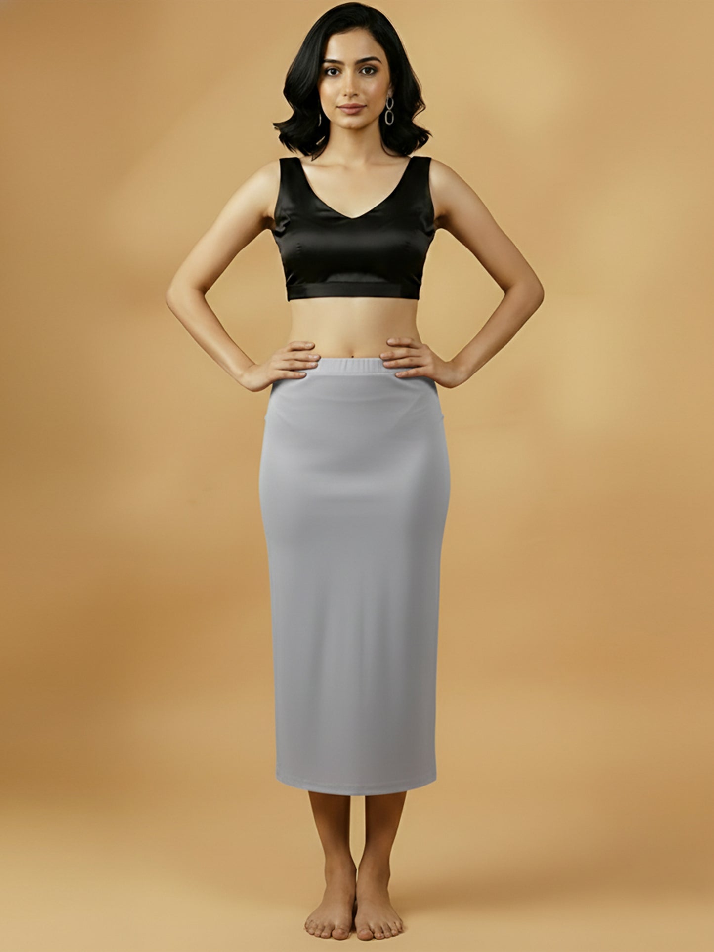 Sleek Grey Saree Shapewear