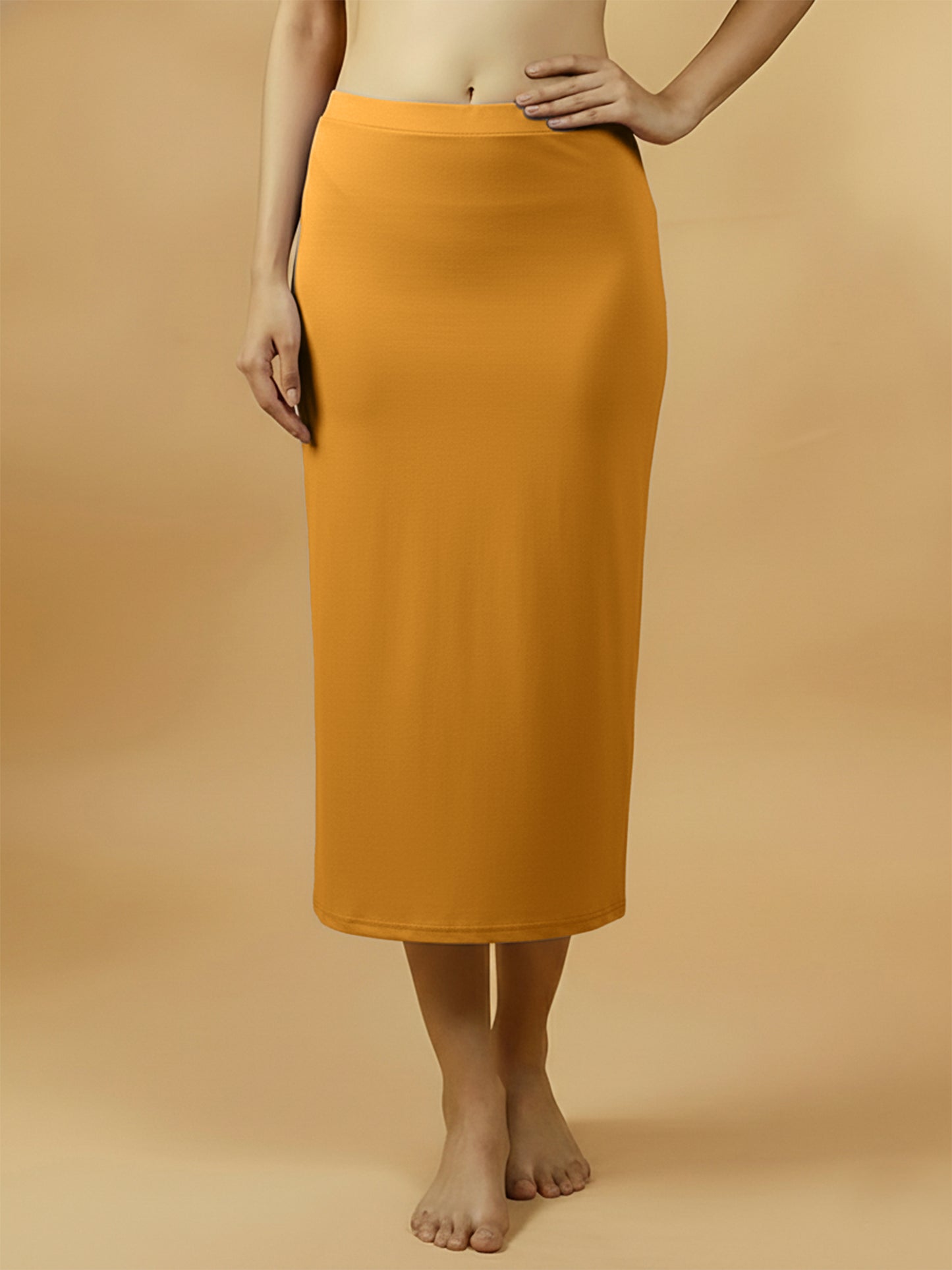 Warm Mustard Saree Shapewear