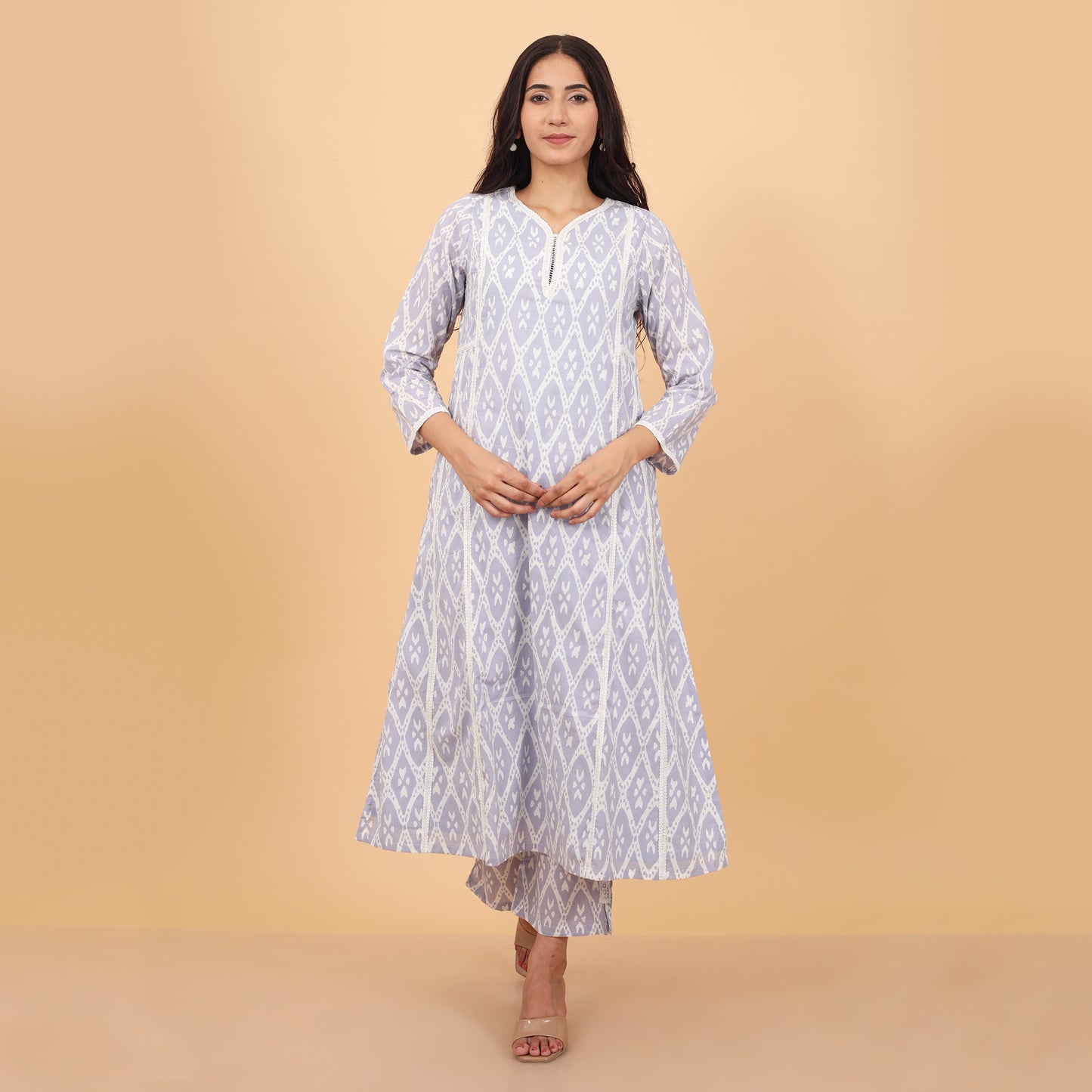 Trendy Ekat Print Cotton Kurta Pant