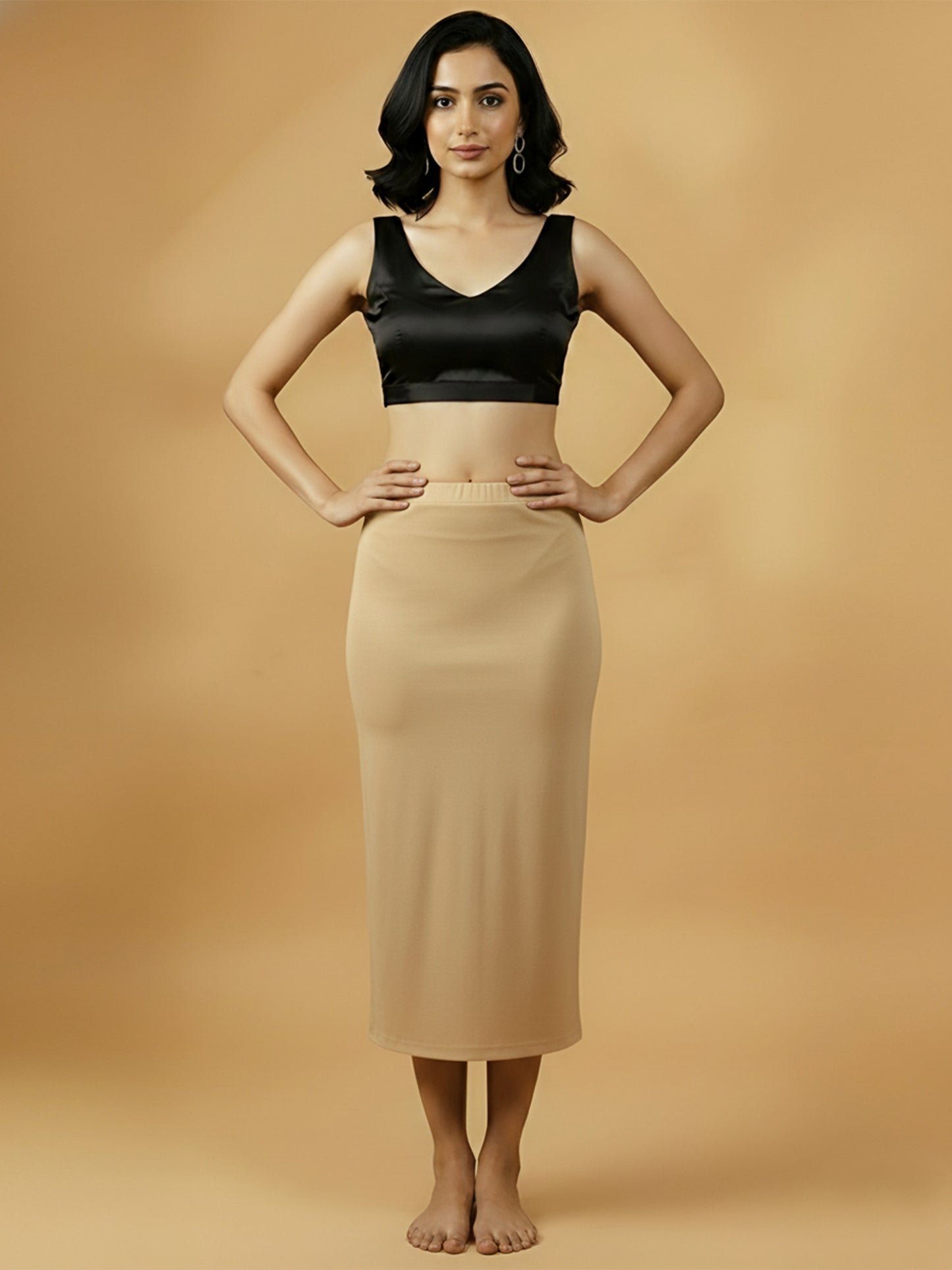 Seamless Gold Saree Shapewear