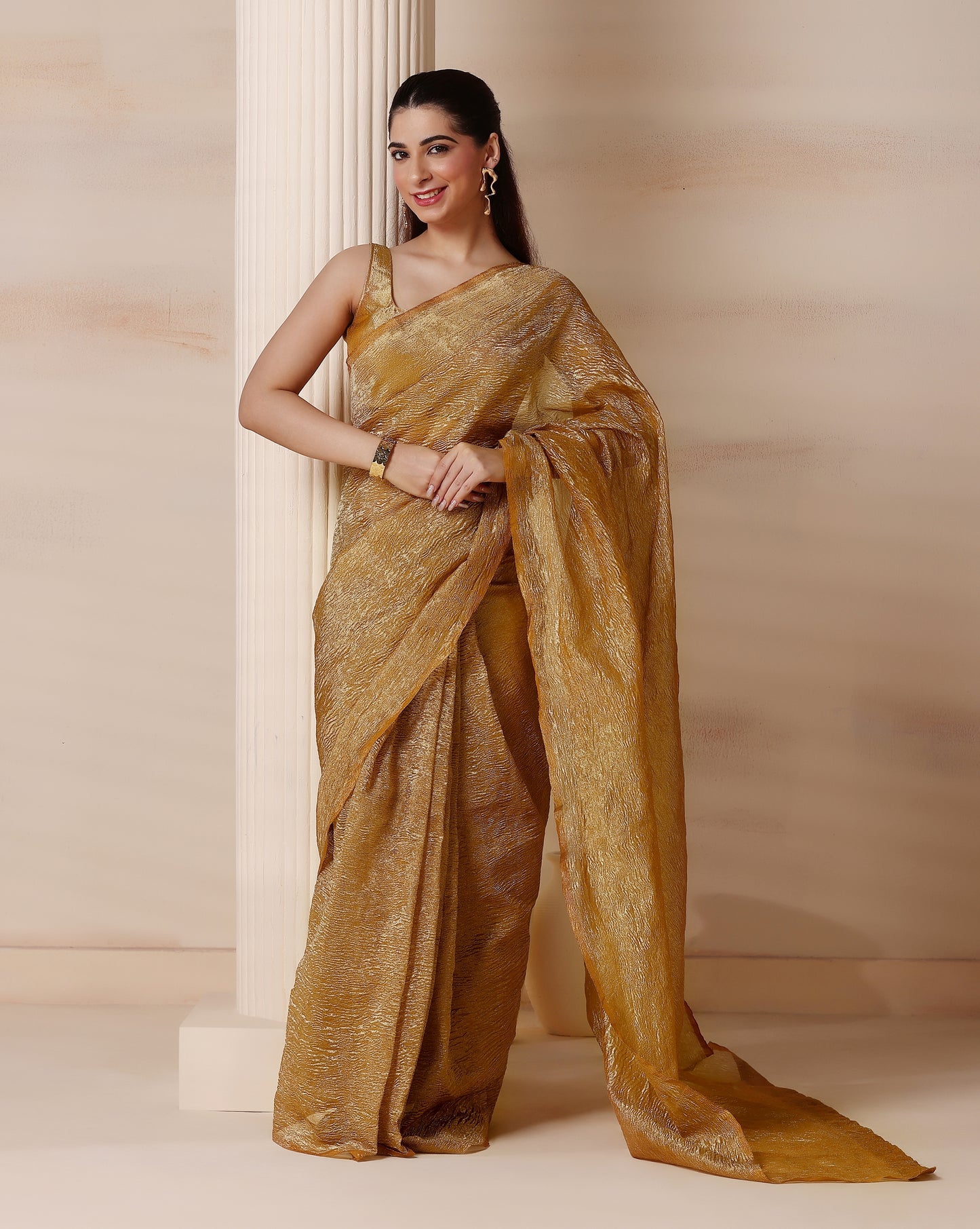 Regal Radiance Golden Aura Saree