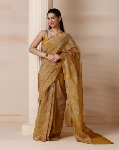Regal Radiance Golden Aura Saree