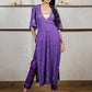 Sparkling Purple Chikankari Kurta Pant Set with Inner