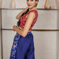 Classic Charm Blue & Red Embroidered Co-ord Set