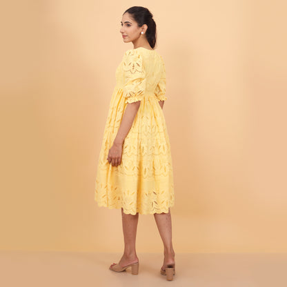 Sunshine Schiffli Cotton Dress