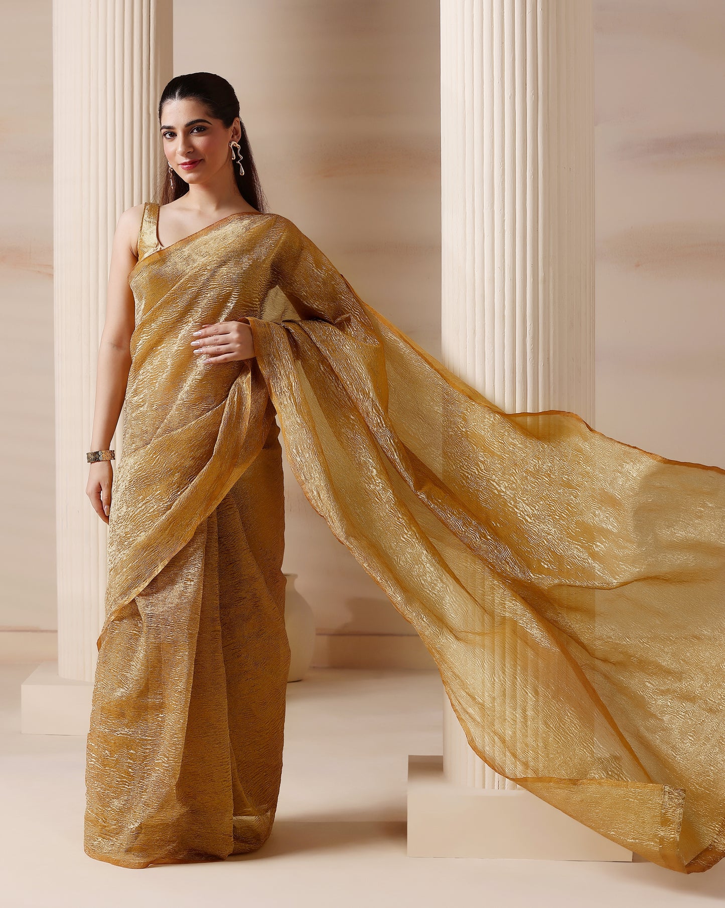 Regal Radiance Golden Aura Saree