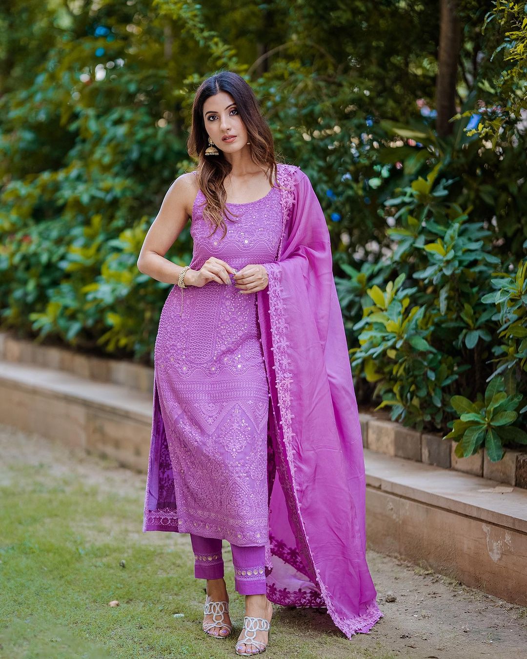 Buy Indian Designer Chikankari Suit With Heavy Dupatta Designer Salwar Suit  Wedding Party Wear Indian Lengha Choli Readymade Lehenga Online in India -  Etsy