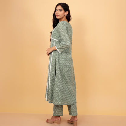 Effortless Ekat Print Cotton Kurta Pant