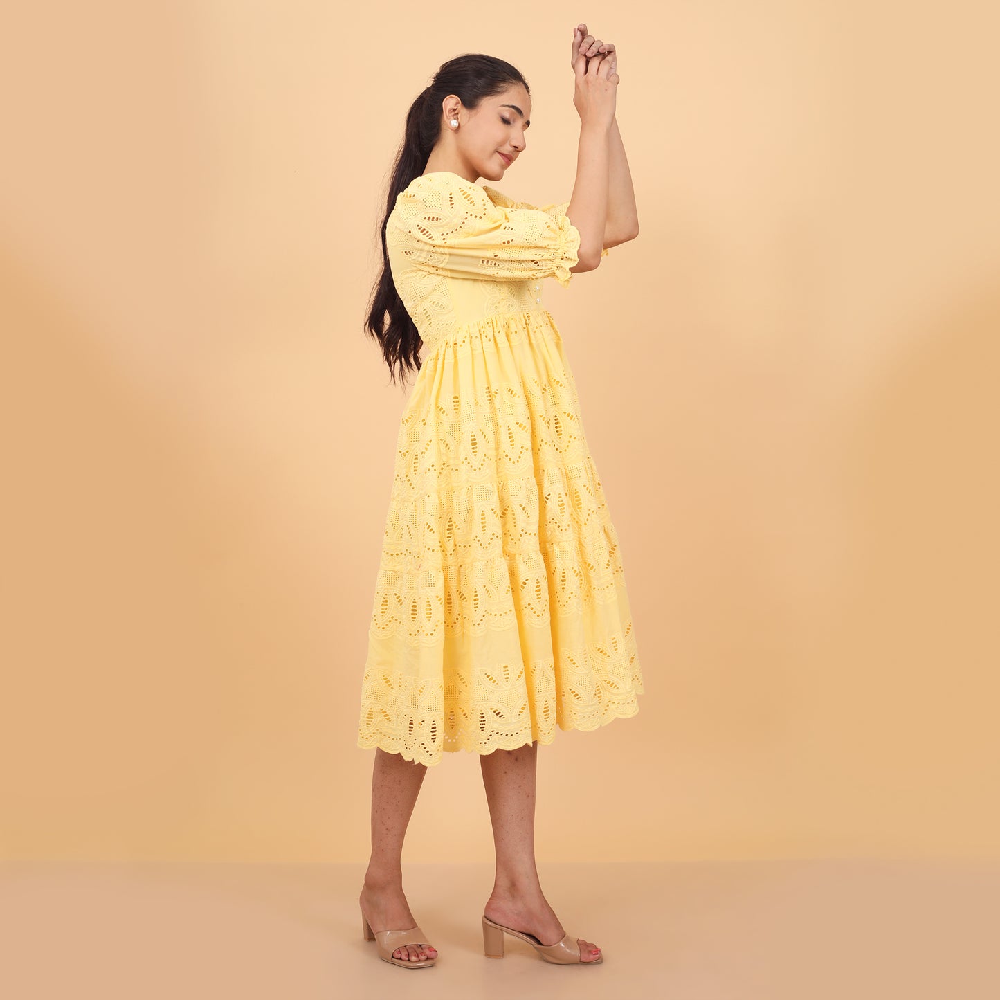 Sunshine Schiffli Cotton Dress