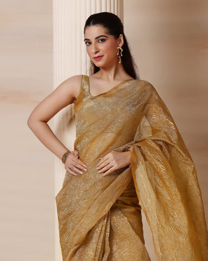 Regal Radiance Golden Aura Saree