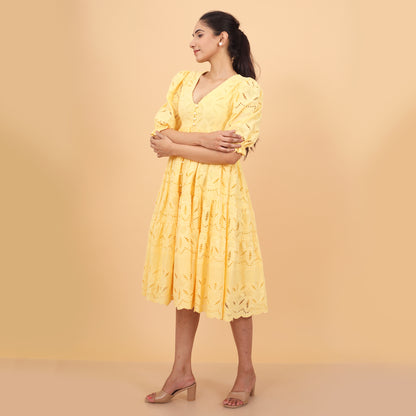 Sunshine Schiffli Cotton Dress