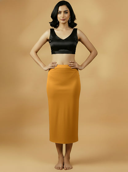 Warm Mustard Saree Shapewear