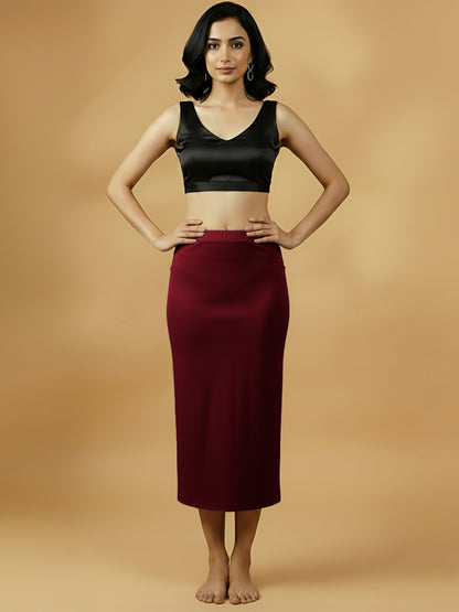 Rich Maroon Saree Shapewear