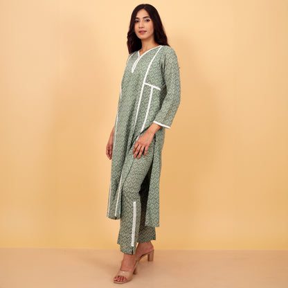 Effortless Ekat Print Cotton Kurta Pant