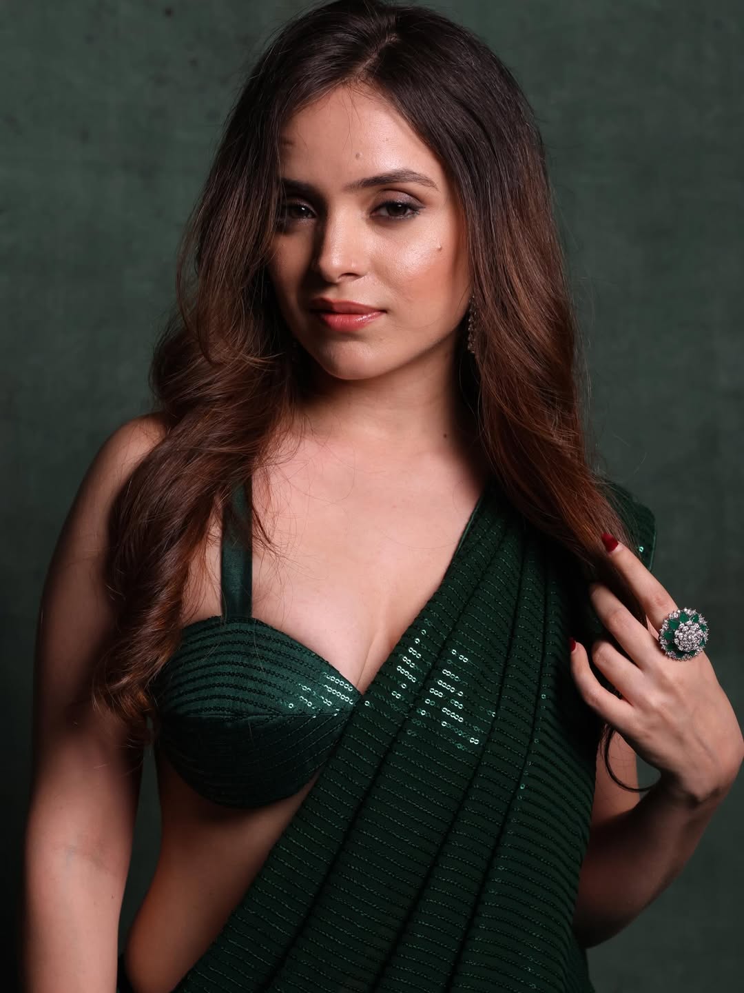 Luxury Sequin Saree with Embellishments